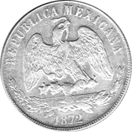 Pesos 1872 Mexico,