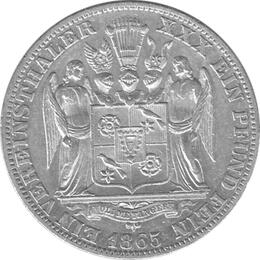 Altdeutschland Schaumburg Lippe Taler Adolf Georg 1865