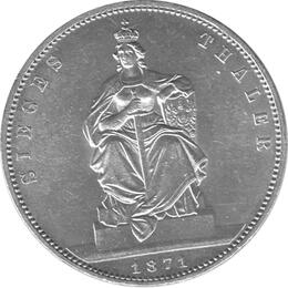Altdeutschland Preussen Brandenburg Taler 1871