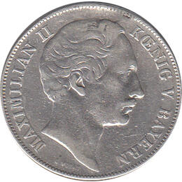 Bayern Maximilian II 1 Gulden 1863