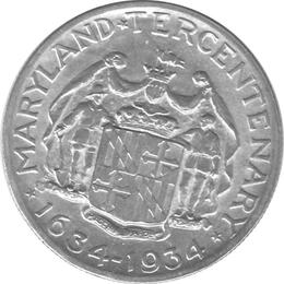 Halve Dollar 1934 Maryland 1/2 Silber Dollar