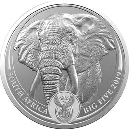 Südafrika 2019 Big Five Elefant 1 Unze Silber