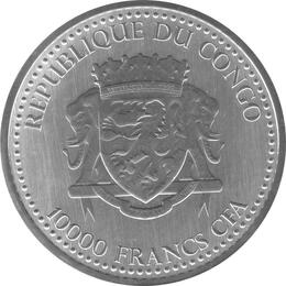 Congo Silbermünze 1 Kilo Silverback Gorilla 2017