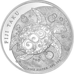 2 Unzen Silber Niue Fiji Taku Turtle Schildkröte