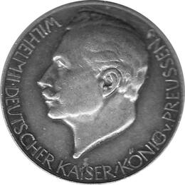 Preussen Wilhelm II Silber Taler Medaille 1914