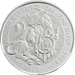 Tudor Beasts 2023 2 Unzen Silber Bull of Clarence