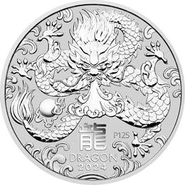 Lunar III Silbermünze Australien Drache 1 Unze 2024