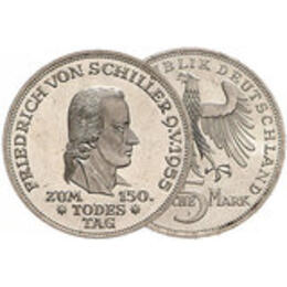 1955 5 DM Friedrich von Schiller PP