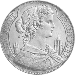 Altdeutschland Freie Stadt Frankfurt Silber Vereinstaler 1857