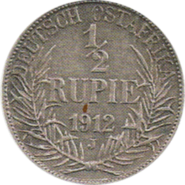 Ostafrika 1/2 Rupie 1912