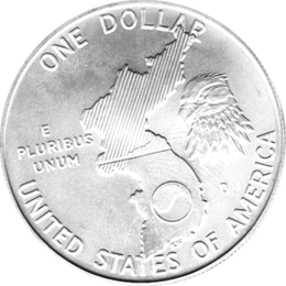 1 Dollar USA, Silbermünze 1991, Korea Krieg