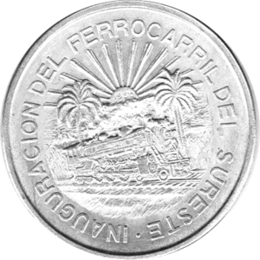 5 Pesos 1950 Mexico, Ferrocarril del Sureste