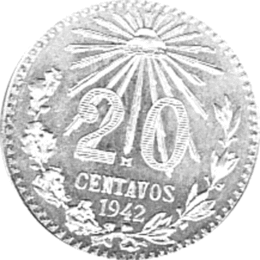 20 Centavos 1942 Mexico