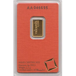 Goldbarren 2,5 Gramm Valcambi