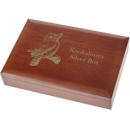 Hochwertige Holz Münzkassette Silber Kookaburra 10 Unzen