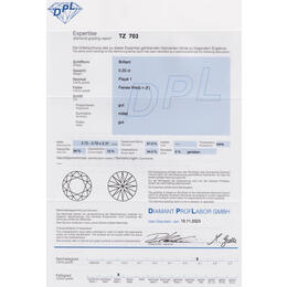 Diamant und Brillant 0,20 Carat mit Zertifikat DPL-TZ703