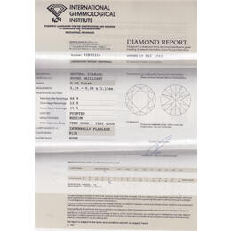 Diamant und Brillant 0,5 Carat mit Zertifikat IGIF2B33214