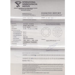Diamant und Brillant 0,76 Carat mit Zertifikat IGIF2A74624