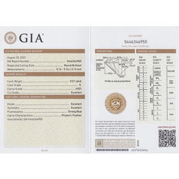 Diamant Brillant 0,51 Carat mit Zertifikat GIA5446346955