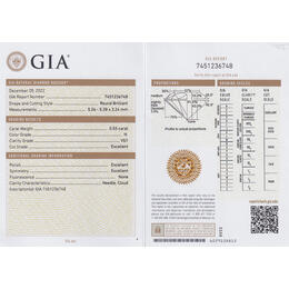 Diamant und Brillant 0,55 Carat mit Zertifikat GIA74512356748
