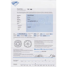 Diamant und Brillant 0,17 Carat mit Zertifikat Zertifikat DPL-TY150
