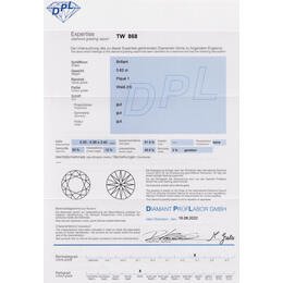 Diamant und Brillant 0,62 Carat mit Zertifikat DPL-TW-868