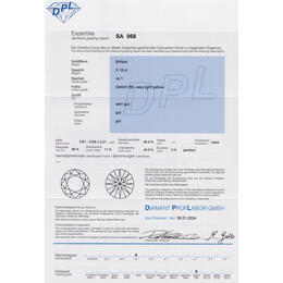 Diamant und Brillant 0,18 Carat mit Zertifikat DPL-SA068
