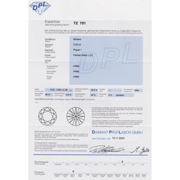 Diamant und Brillant 0,22 Carat mit Zertifikat DPL-TZ701