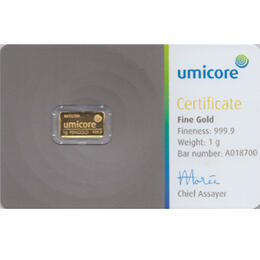 Goldbarren 1 Gramm Umicore