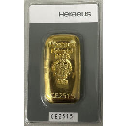 Goldbarren 100 Gramm Heraeus
