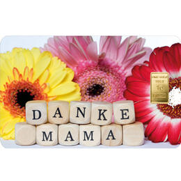 Goldbarren 1 Gramm Danke Mama