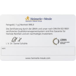 Goldbarren 1 Gramm Ostern
