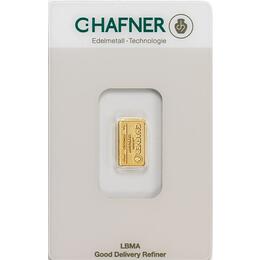 Goldbarren 1 Gramm Hafner Responsive & Fair
