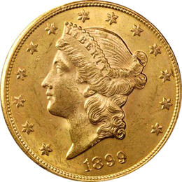 20 Dollar American Liberty Head