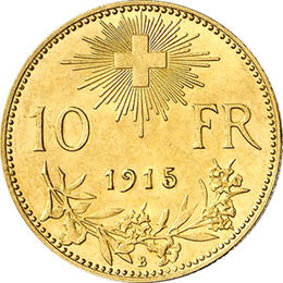 10 Franken Schweizer Vreneli