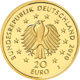 20 Euro Goldmünze Eiche 2010 Deutscher Wald mit Zertifikat