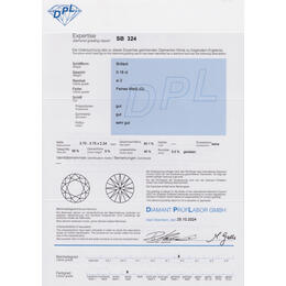 Diamant und Brillant 0,18 Carat mit Zertifikat DPL-SB324