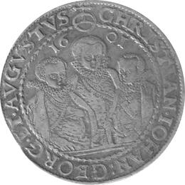 Sachsen Silber Taler 1601 Sachsen-Albertinische Linie Christian Johann Georg August