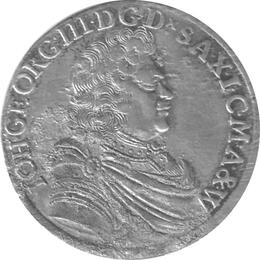Altdeutschland Sachsen 2-3 Taler 1691 Friedrich August Kurfürst