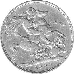 Großbritannien 1 Crown 1889 Victoria Krone