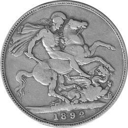 Großbritannien 1 Crown 1892 Victoria Krone