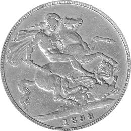 Großbritannien 1 Crown 1898 Victoria Schleier