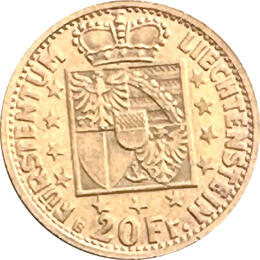 20 Franken Liechtenstein Goldmünze Prince Franz Josef II 1946