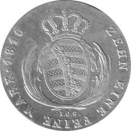 Altdeutschland Sachsen Konventionstaler 1816 Friedrich August Kurfürst