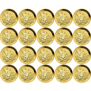 20x 1/10 Nugget Goldmünze der Perth Mint gekapselt