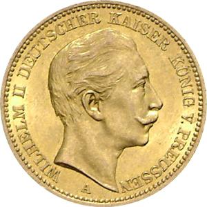 20 Mark Kaiserreich 1890-1913 Preussen Wilhelm Jaeger 252