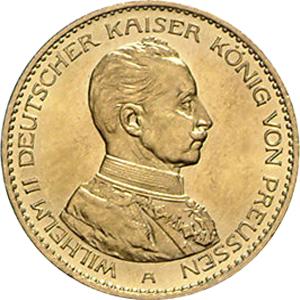 20 Mark Kaiserreich 1913-1915 Preussen Wilhelm Uniform Jaeger 253