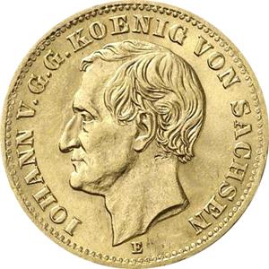 10 Mark Kaiserreich 1872-1873 Sachsen Iohann Jaeger 257