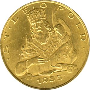 Österreich 1935 Leopold 25 Schilling Goldmünze