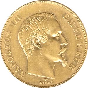 50 Franc Frankreich Napoleon III 1852-1870 ohne Kranz